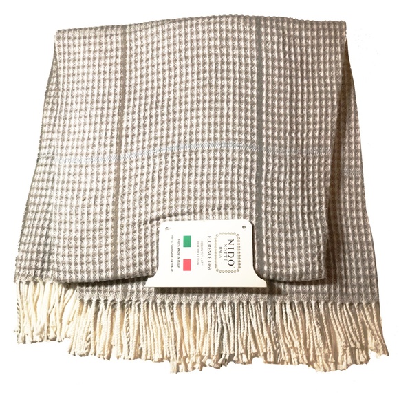 NWT Nido Notte Italia Florence Throw Blanket - Picture 1 of 3